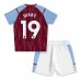Aston Villa Moussa Diaby #19 Replika Babykläder Hemma matchkläder barn 2023-24 Korta ärmar (+ Korta byxor)